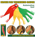 JADEVER Brake Pad Thickness Gauge – Color-Coded, Carbon Steel, Quick Brake Inspection Tool (JDART1408)
