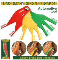 JADEVER Brake Pad Thickness Gauge – Color-Coded, Carbon Steel, Quick Brake Inspection Tool (JDART1408)
