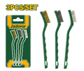 JADEVER 3pcs Abrasive Brush Set – 7" Mini Nylon, Brass & Wire Cleaning Brushes (JDBH3607)