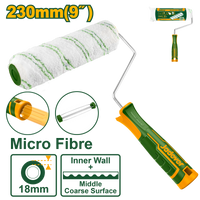 JADEVER Outer Wall Cylinder Brush – 230mm (9"), Microfibre, 18mm Pile Height, Roller Cover & Assistant Shanks (JDCB8918)