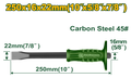 JADEVER Cold Chisel 22×16×250mm – Heat Treated Carbon Steel Chisel (JDCC1301)
