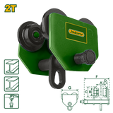 JADEVER Hand Push Manual Trolley – 2 Ton Capacity | Adjustable Beam Width 94–124mm (JDCK4520)