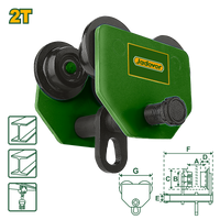 JADEVER Hand Push Manual Trolley – 2 Ton Capacity | Adjustable Beam Width 94–124mm (JDCK4520)