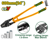 JADEVER Wire Rope Crimping Pliers 24" – CR-V Steel, Crimping Range 1.5–3.5mm, Cutting Range Ø6mm (JDCP4024)