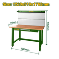 JADEVER Steel Work Bench with Drawer and Pegboard – 1220mm Width (JDCS5A03)