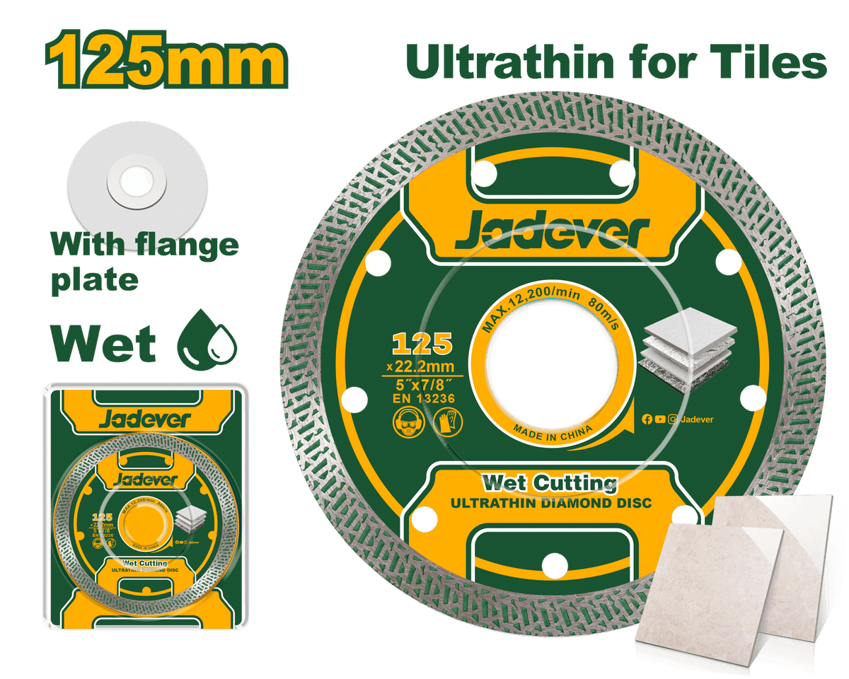 JADEVER Ultrathin Diamond Disc 125x22.2mm – 10mm Blade (JDDC4K03)