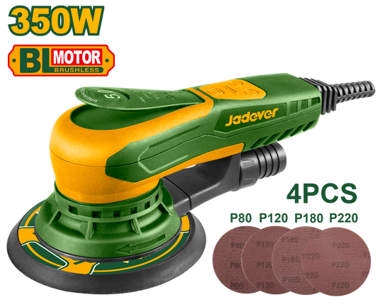 صنفرة مدارية Jadever 350 واط | قرص 150مم | محرك بدون فُرش 