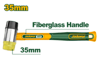 JADEVER Rubber and Plastic Hammer – 35mm Soft Face with Fiberglass Handle (JDHM7305)