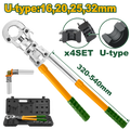 JADEVER U-Type Manual Press Tool – Clamping Range Ø16–32mm, 40KN Force, 360° Rotating Head (JDHT1D32)