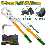 JADEVER U-Type Manual Press Tool – Clamping Range Ø16–32mm, 40KN Force, 360° Rotating Head (JDHT1D32)