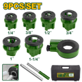 JADEVER Pipe Threading Set BSPT – 9 Pcs – 1/4" to 1-1/4" (JDJK1D61)