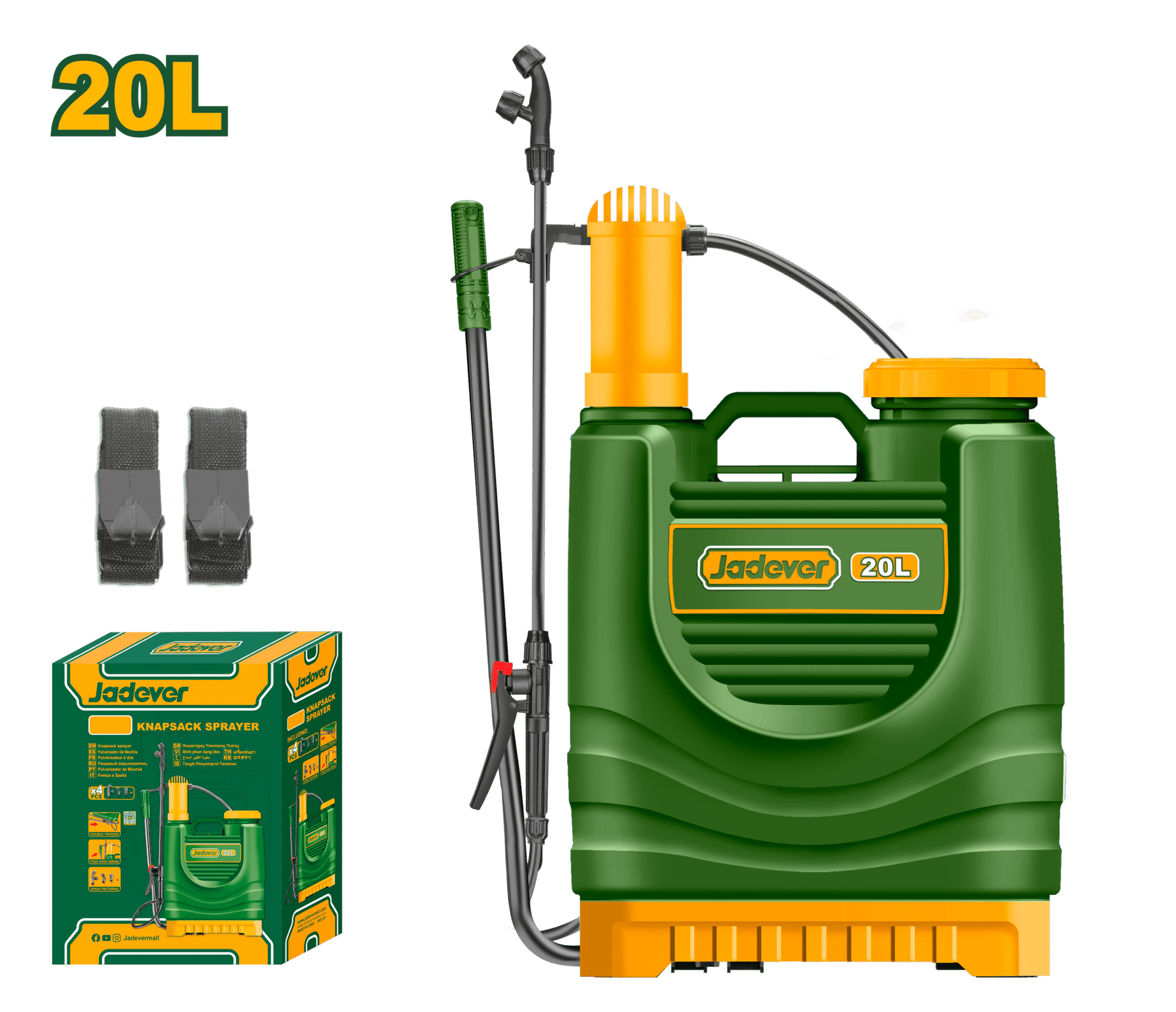Jadever 20L Knapsack Sprayer – 4.5BAR, Adjustable Nozzle | JDKS1520 Jadever 20L Knapsack Sprayer – 4.5BAR, Adjustable Nozzle | JDKS1520