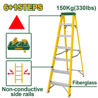 JADEVER Single-Side Fiberglass Ladder 6+1 Steps | 150kg (JDLD0907)