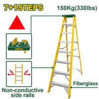JADEVER Single-Side Fiberglass Ladder 7+1 Steps | 150kg (JDLD0908)