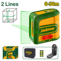 JADEVER Self-Leveling Line Laser – Green, 30m Range, Cross Line with Magnetic Bracket (JDLE2M03)