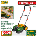 JADEVER Cordless Sweeper 20V – 610mm Sweeping Width – Hand Push (JDLSP1520)