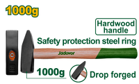 JADEVER Machinist Hammer 1000g – Heavy Duty Drop-Forged Steel Head with Hardwood Handle (JDMB1310)