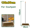 JADEVER Scrubbing Brush with 130cm Stainless Steel Handle – 36cm Cleaning Head (JDMBH2107)
