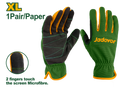 JADEVER Mechanic Gloves XL – Touchscreen, Padded, Microfibre Grip, 1 Pair (JDMG1E02)
