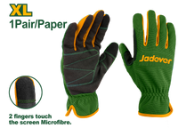 JADEVER Mechanic Gloves XL – Touchscreen, Padded, Microfibre Grip, 1 Pair (JDMG1E02)