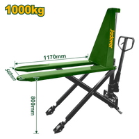 JADEVER Scissor Lift Pallet Truck – 1000kg Capacity, 85–800mm Fork Height, PU Wheels (JDNH5R10)