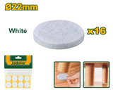 JADEVER 16pcs White Self-Adhesive Pads – Ø22mm, 3mm Thick (JDPAS1103)