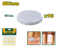JADEVER 16pcs White Self-Adhesive Pads – Ø22mm, 3mm Thick (JDPAS1103)