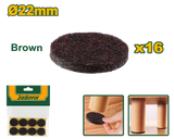 JADEVER 16pcs Brown Self-Adhesive Pads – Ø22mm, 3mm Thick (JDPAS1113)