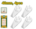 JADEVER Hardwall Picture Hangers – 40mm, 4 Pcs, Heavy-Duty ABS Hooks (JDPHK1K02)