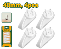 JADEVER Hardwall Picture Hangers – 40mm, 4 Pcs, Heavy-Duty ABS Hooks (JDPHK1K02)