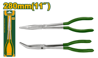 JADEVER 45-Degree Long Nose Pliers 280mm | 11" – Precision Curved Needle-Nose Tool (JDPL2E11)