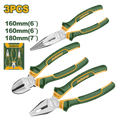 JADEVER 3 Pcs Pliers Set – Combination, Long Nose & Diagonal Cutting Pliers (JDPS0603)