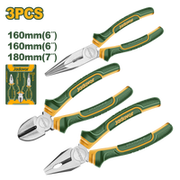 JADEVER 3 Pcs Pliers Set – Combination, Long Nose & Diagonal Cutting Pliers (JDPS0603)