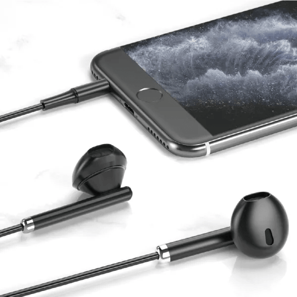 WiWU 3.5mm Audio Jack EB312 Stereo Earbuds Widely compatible 3.5mm Earphone with Microphone - Black