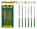 JADEVER 6PCs Mini File Set – 140mm Length, 3mm Shaft, with Plastic-Coated Handles (JDSF1606)