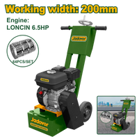 JADEVER Gasoline Scarifying Machine 200mm – Concrete Floor & Road Surface Scarifier, Loncin 6.5HP (JDSFM2A201)
