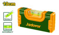 JADEVER Hand Level 10cm – Shockproof Vial, Acrylic Body, with End Caps (JDSL0G10)