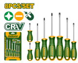 JADEVER 8 Pcs Screwdriver Set – CR-V Round Shank Screwdrivers (JDSS1408)