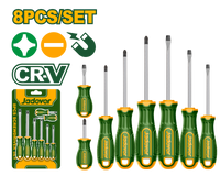 JADEVER 8 Pcs Screwdriver Set – CR-V Round Shank Screwdrivers (JDSS1408)
