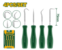 JADEVER 4PCs Pick and Hook Set – Carbon Steel, 75mm, with PP Handles (JDSS2604)
