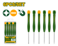 JADEVER 6 Pcs Precision Screwdriver Set – CR-V Precision Screwdrivers (JDSS2B06)