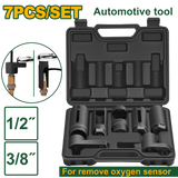 JADEVER Oxygen Sensor Socket Set – Cr-Mo Automotive Sensor & Switch Removal Kit (JDST4D07)