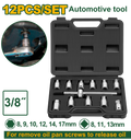 JADEVER Oil Drain Plug Set – Carbon Steel, Sliding T-Bar, Hex & Square Sockets for Oil Pan Screws (JDST4D12)