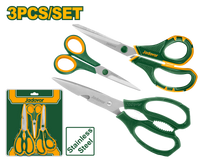 JADEVER 3PCs Scissors Set Multi-Purpose & Kitchen Use - 215mm, 210mm, 140mm (JDSX4603)