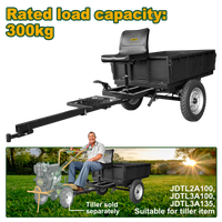 JADEVER Trailer – 300kg Load Capacity, Leaf Spring Suspension, Mechanical Foot & Hand Brake (JDTDR7A30)