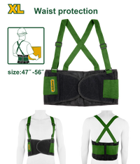 JADEVER Back Support Belt – Size XL (47"-56"), Adjustable Suspenders, Lumbar Protection (JDTG901XL)