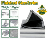JADEVER Polyethylene Tarp 3×4m – Heavy Duty Waterproof PE Cover 180g/m² (JDTQ8034)