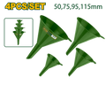 JADEVER 4PCs Plastic Funnel Set 50, 75, 95, 115mm (JDUFS2304)