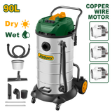 JADEVER Vacuum Cleaner 90L – 3600W, Stainless Steel Tank, Wet & Dry, Triple Motor (JDVR5A90)