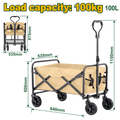 JADEVER Camping Cart – Foldable Utility Wagon, 100kg Load Capacity, Heavy-Duty Frame (JDWBH1012)